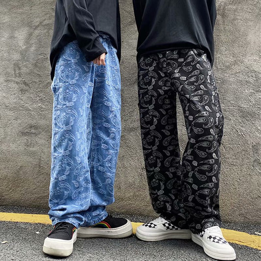 Top Dawg Men’s Streetwear Jeans – Trendy Straight-Leg Loose Fit Wide Leg Pants, Urban High-Street Denim Style for Fall & Winter | Top Dawg Jeans men's trendy straight leg loose  streetwear Jean
 pants trend wide leg