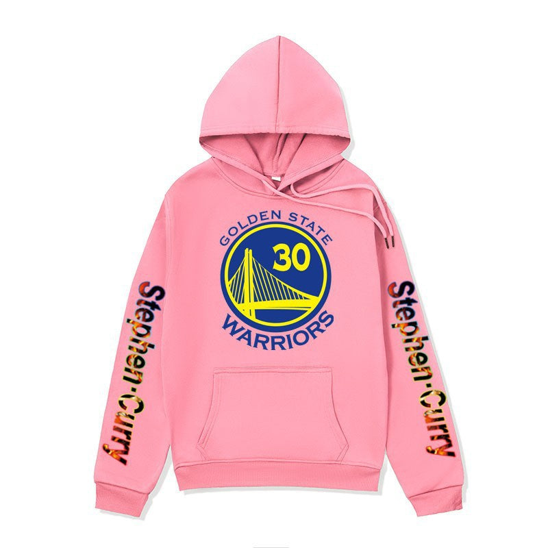 Men's NBA Golden State Warriors Basketball Sweatshirt Stephen Curry Printed Hoodie Loose Fit