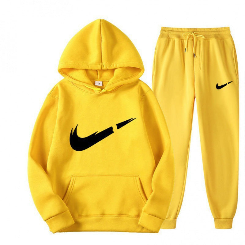 Unisex Hooded Tracksuit Set for Men & Women – Casual Sport Hoodie and Jogger Pants Matching Outfit – Spring Fall Activewear Set – Streetwear Loungewear 2-Piece Sweats Sporty Men's Hooded Casual Tracksuit Set, Spring Fashion Unisex Leisure Sportswear Fit