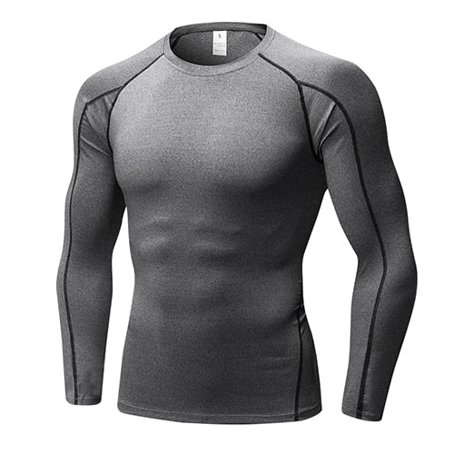 Men’s Quick-Dry Compression Sport Shirt – Running, Fitness, Soccer, Basketball & Gym Jersey
