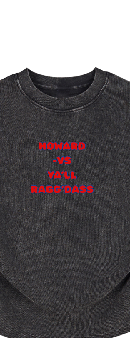 Howard University Shirt, Howard U, HU Bison Shirt Vintage Washed Bodycon Cotton T-Shirt | Ragg’Dass