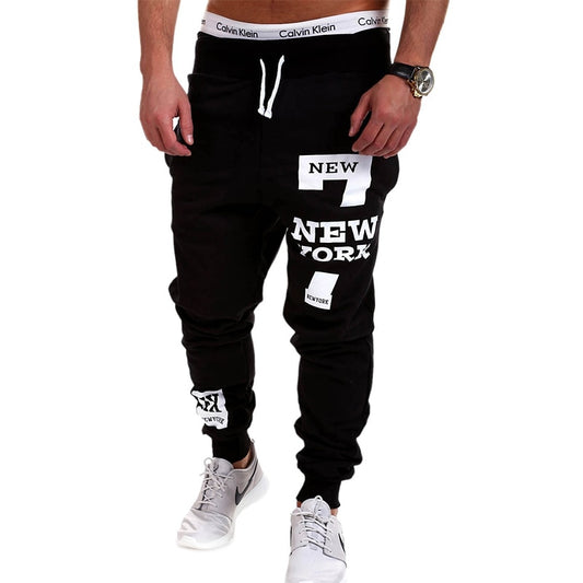 Trendy Mens Joggers Male Trousers Men Pants Casual  Pants Sweatpants Jogger Black