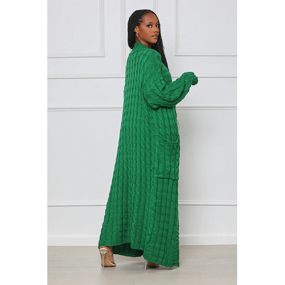 Casual Knit Long Sweater Cardigan Women