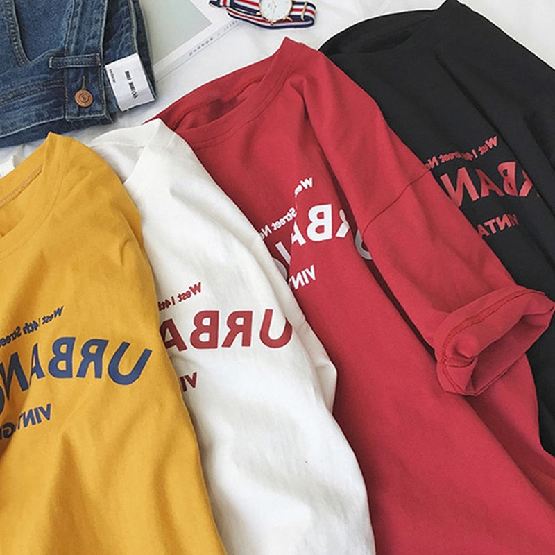 Women Print T-Shirt O-neck Short Sleeve Female Streetwear Oversized TShirt Casual shirts clothes summer Loose Hipster Tops Tees