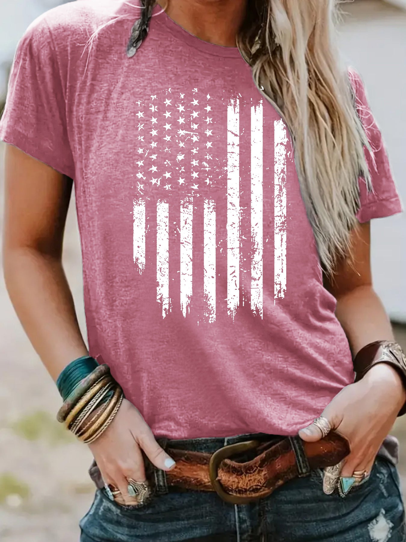 T-shirt  flag print Patriot Shirt