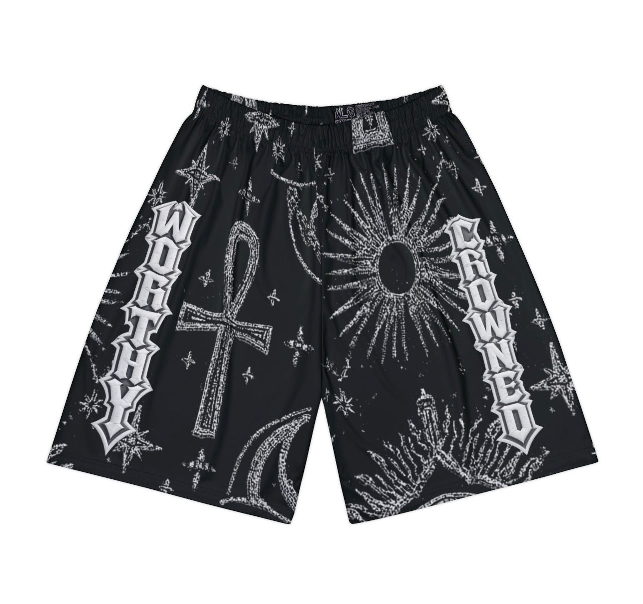 Crowned Worthy Up Next Celestial Crown Basketball Shorts for Men – Lightweight Performance Training Shorts for Court, Gym & Street | Crowned Worthy Celestial Crown Basketball Shorts 'Up Next' Athletic