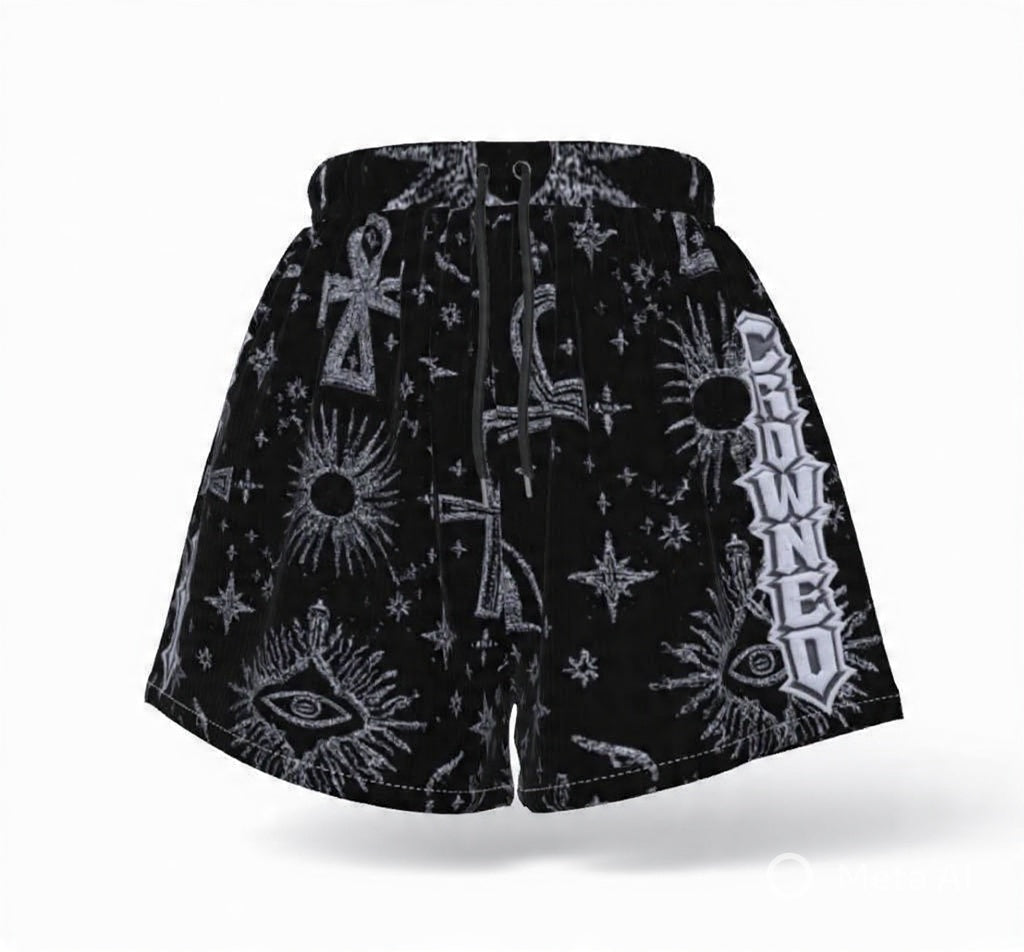 Crowned Worthy Basketball Shorts for Teens & Women – Lightweight Performance Mesh, Streetwear & Gym Training Shorts