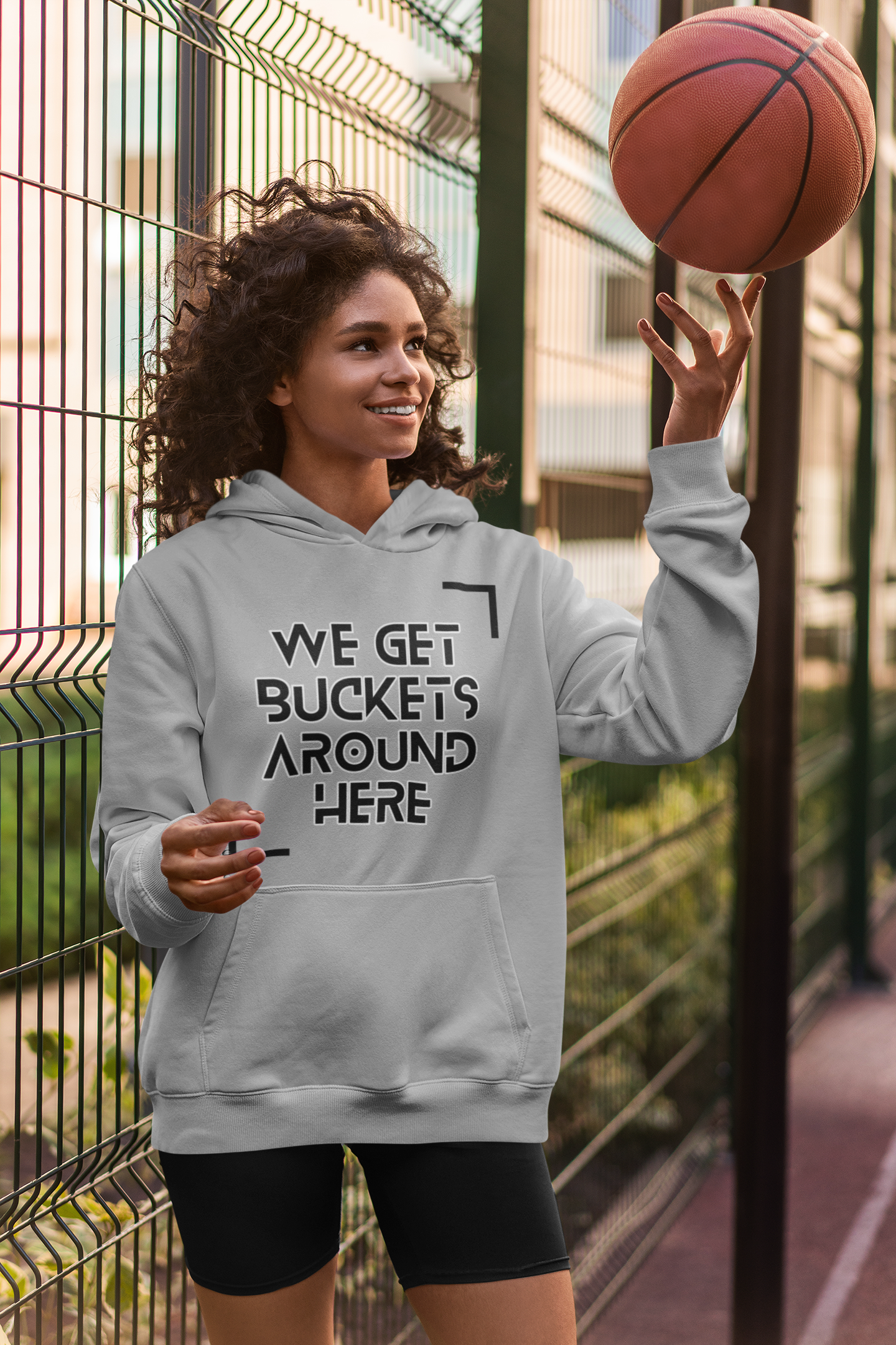 We Get Buckets Around Here Hoodie, Unisex Mighty Lifestyle Hoodie