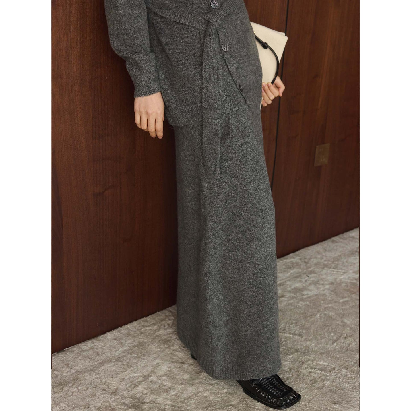 Retro Loose Knit Cardigan + Skirt Two-Piece Set Comfortable Fashion Women's Outfit