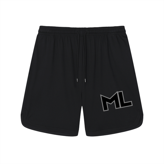ML Faith Based Sports Shorts Black Border Mesh-Lined Quick-Dry Performance Shorts
