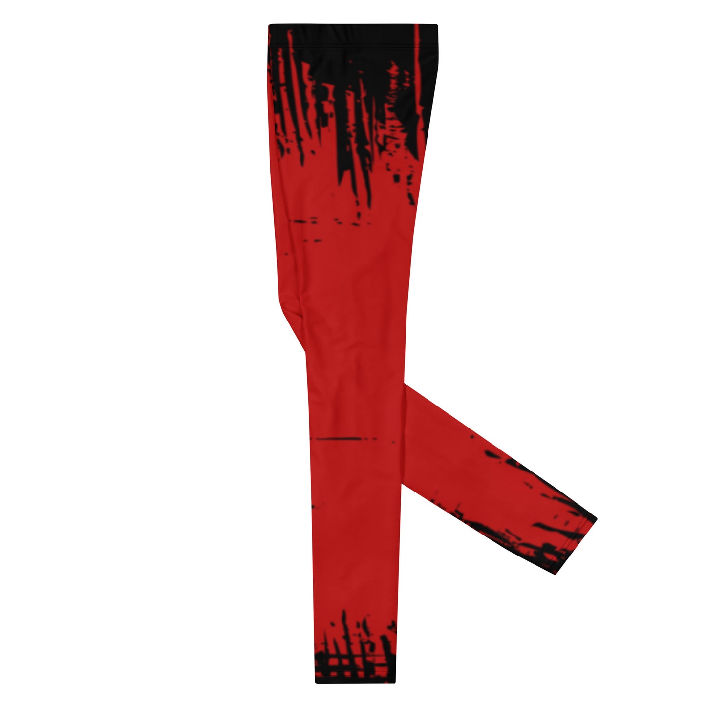 Red Black Print Meggings | Men's Leggings