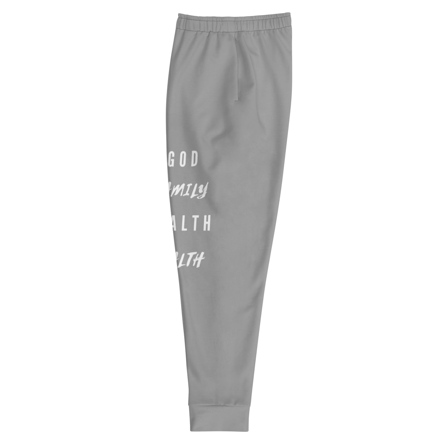 God Family Wealth Health | Mighty Lifestyle Men’s Gray Joggers