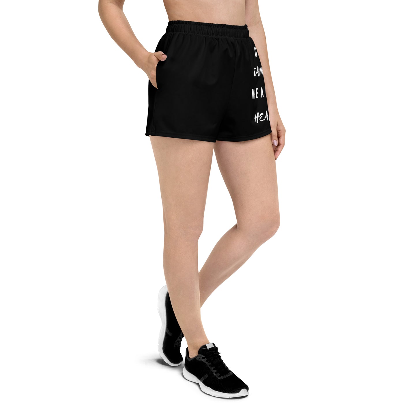 God Family Wealth Health Mighty Lifestyle  | Women’s Recycled Athletic Shorts