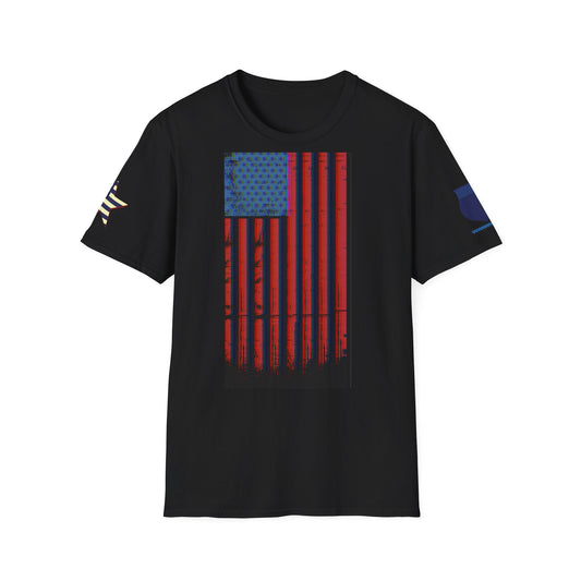 American Support Shirt, Shirt with graphics on sleeves, American pride shirt, 4th of July Shirt - Mighty Lifestyle