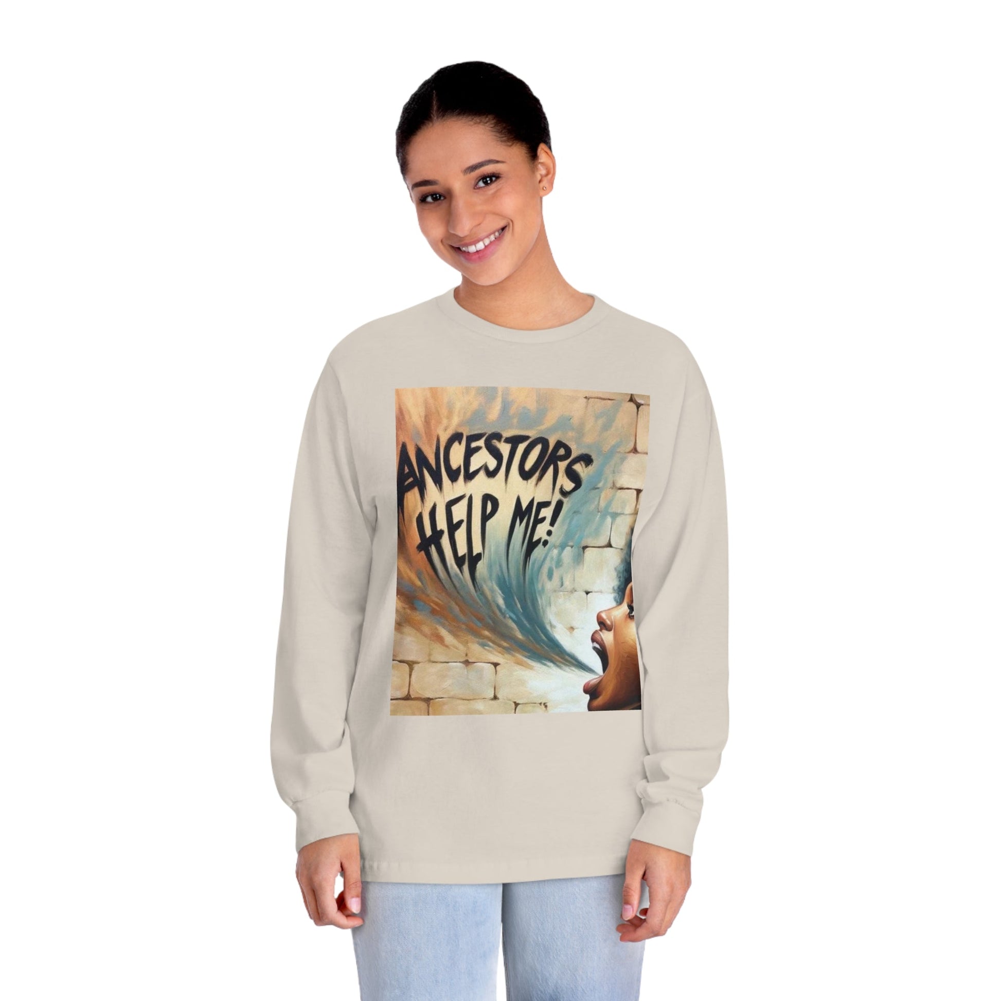 Ancestors Help Me | Ancestors Have My Back | Black History Shirt | Black Spiritual Shirt | Unisex Classic Long Sleeve T-Shirt - Mighty Lifestyle