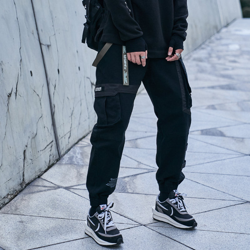 Men’s multi-pocket large size casual men's small foot pants