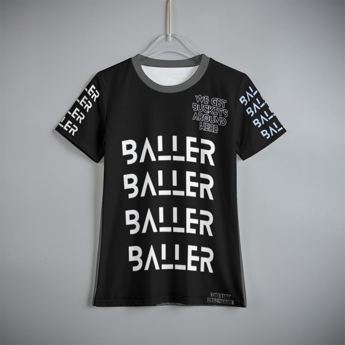 Baller We Get Buckets Youth Basketball Shirt Kid's T-Shirt | Mighty Lifestyle Basketball - Mighty Lifestyle