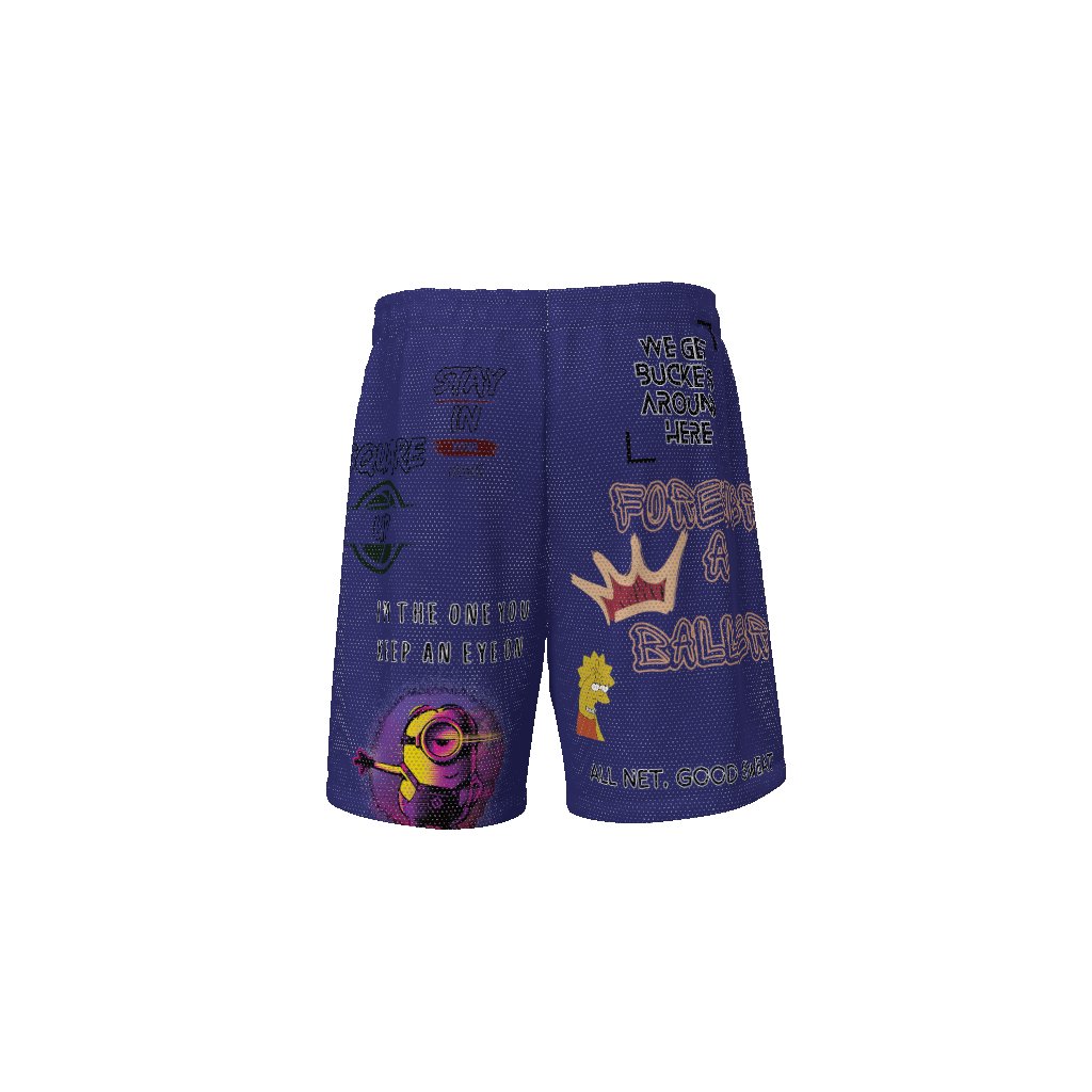 Basketball Baller Queen Multi Graphic Basketball Shorts Streetwear EE Basic Shorts Mighty Lifestyle Basketball College Basketball Shorts - Mighty Lifestyle