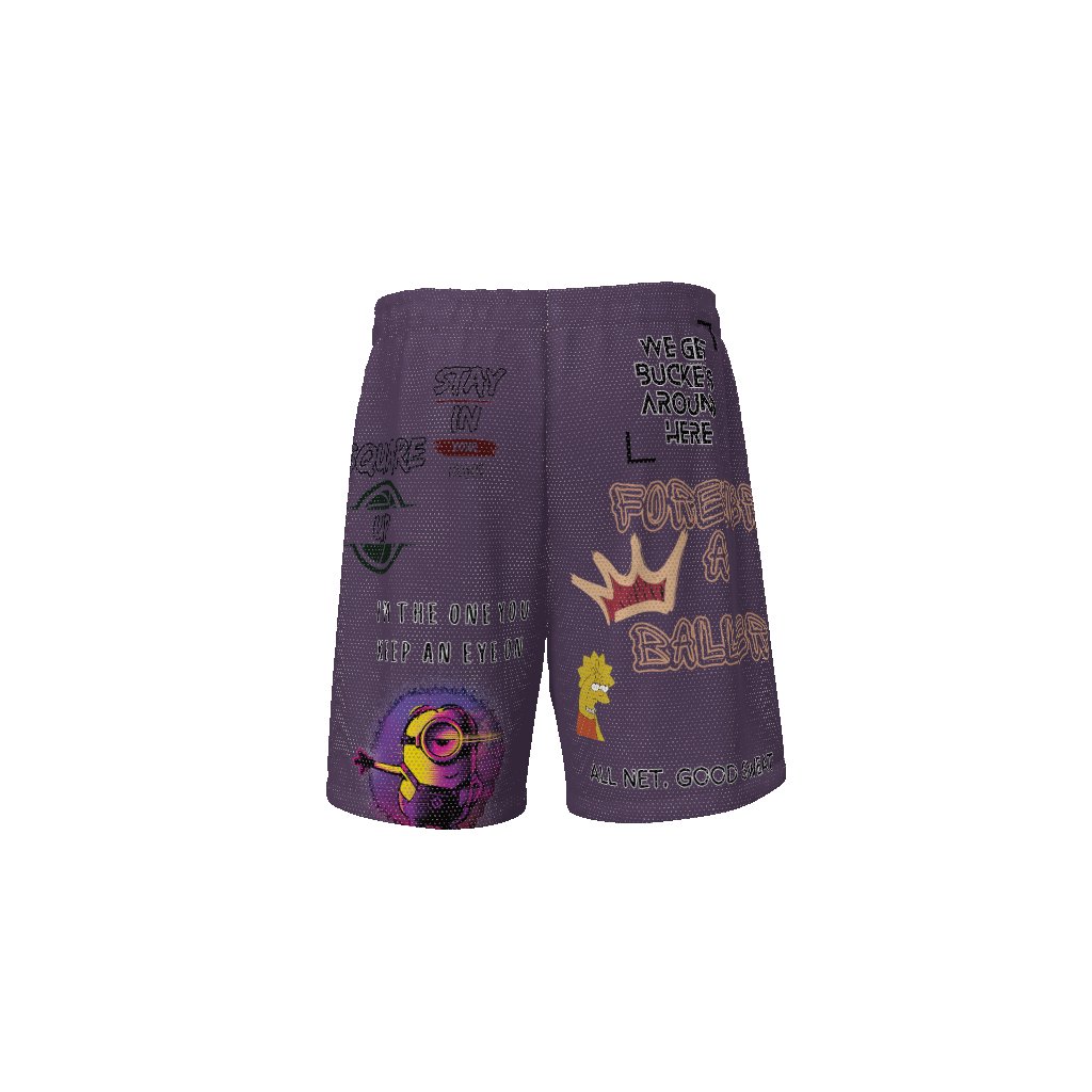 Basketball Baller Queen Multi Graphic Basketball Shorts Streetwear EE Basic Shorts Mighty Lifestyle Basketball College Basketball Shorts - Mighty Lifestyle