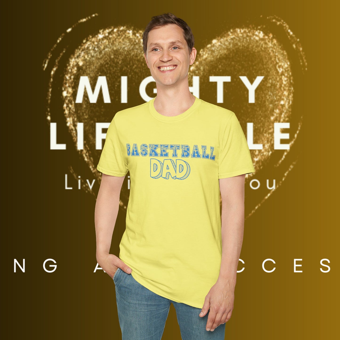 Basketball Dad | Basketball Shirt | Sports Shirt | Gift for Dad Gift for Father | Baller Shirt | Mighty Lifestyle | Softstyle T-Shirt - Mighty Lifestyle