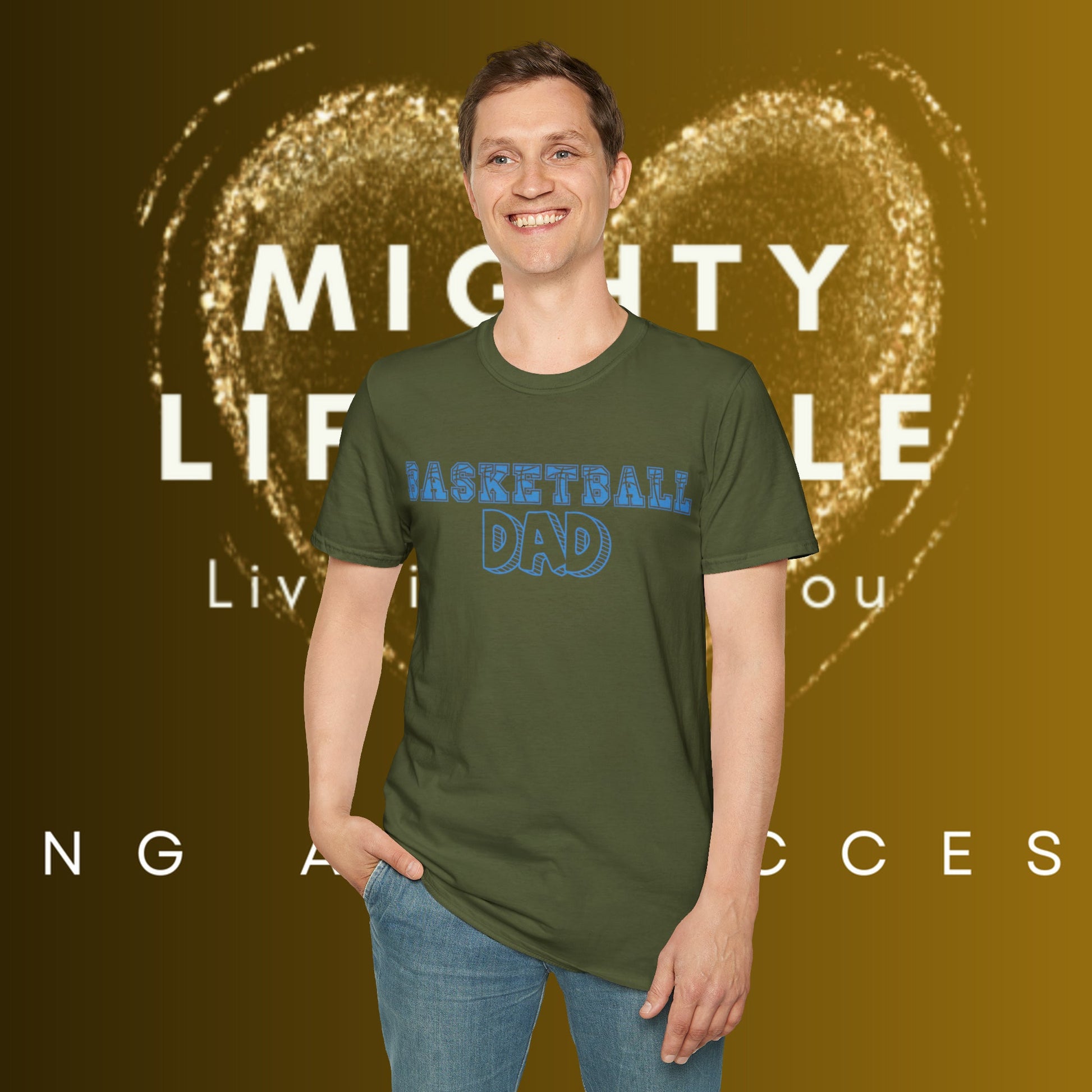 Basketball Dad | Basketball Shirt | Sports Shirt | Gift for Dad Gift for Father | Baller Shirt | Mighty Lifestyle | Softstyle T-Shirt - Mighty Lifestyle