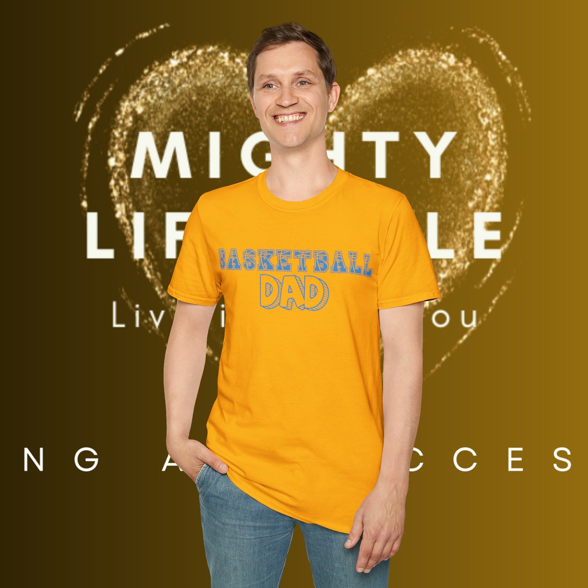 Basketball Dad | Basketball Shirt | Sports Shirt | Gift for Dad Gift for Father | Baller Shirt | Mighty Lifestyle | Softstyle T-Shirt - Mighty Lifestyle