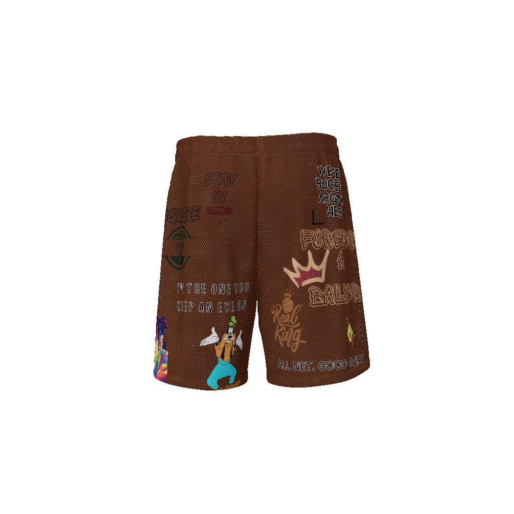 Basketball King Shorts Basketball Multigraphics Shorts Streetwear EE Basketball Shorts Mighty Lifestyle Basketball - Mighty Lifestyle