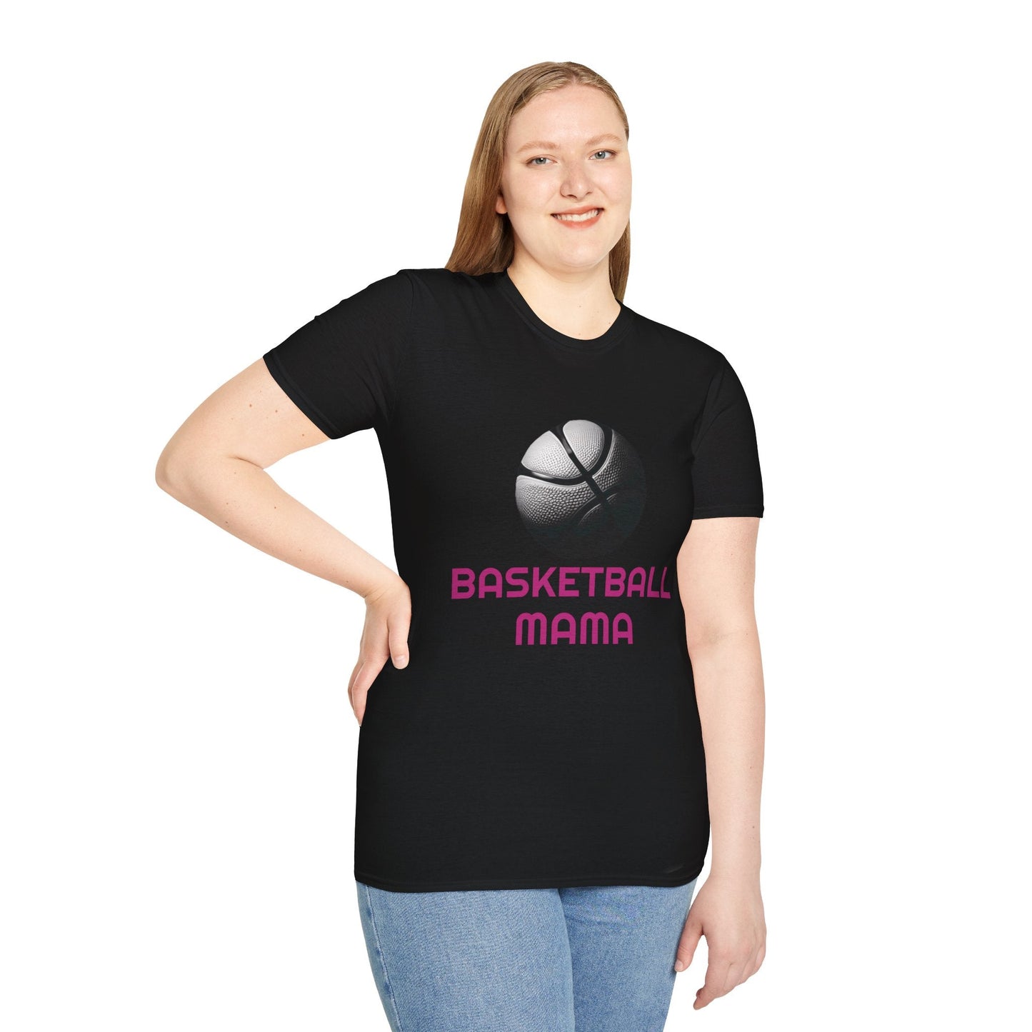 BASKETBALL MAMA | Motivational Shirt | Travel Basketball| AAU Basketball | Basketball Shirt |Basketball Mom| Basketball Dad | Unisex Basketball Shirt | Sports Shirt | Baller Shirt | Mighty Lifestyle | Softstyle T-Shirt - Mighty Lifestyle