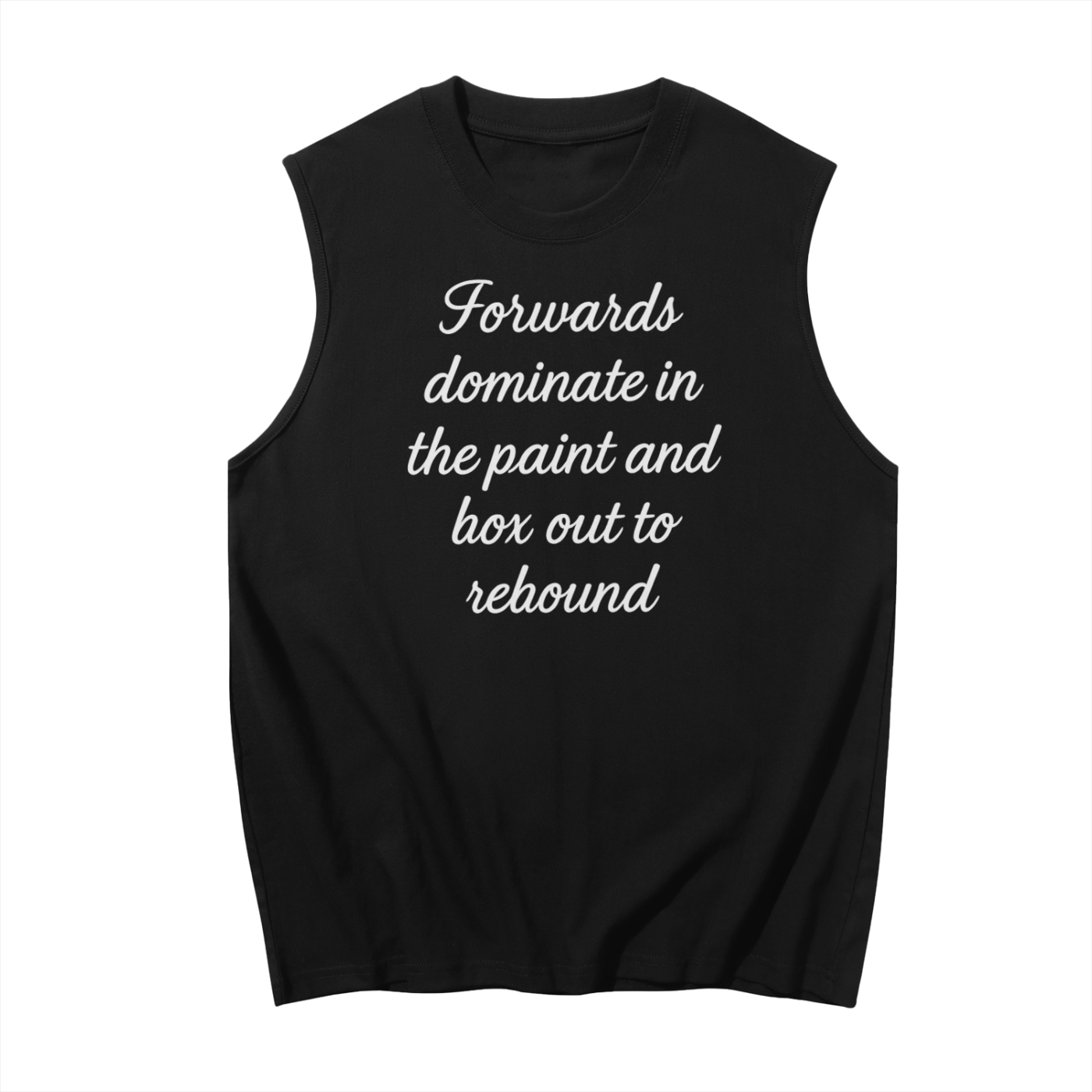 Dominate the Paint Sleeveless Tank – Basketball Shirt for Centers & Forwards | Rebound & Hustle Quote Tee | Sleeveless Basketball Gym Shirt for Teens and Adults