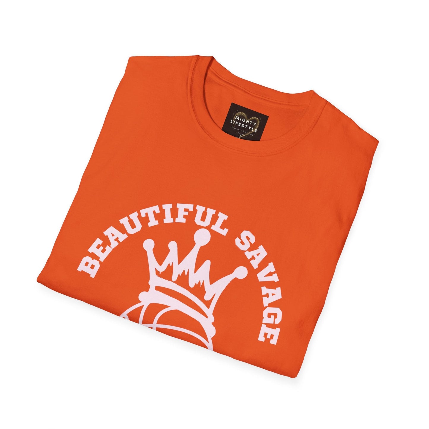 Beautiful Savage | Travel Basketball| AAU Basketball | Basketball Shirt |Basketball Mom| Basketball Dad | Unisex Basketball Shirt | Sports Shirt | Baller Shirt | Mighty Lifestyle | Softstyle T-Shirt - Mighty Lifestyle