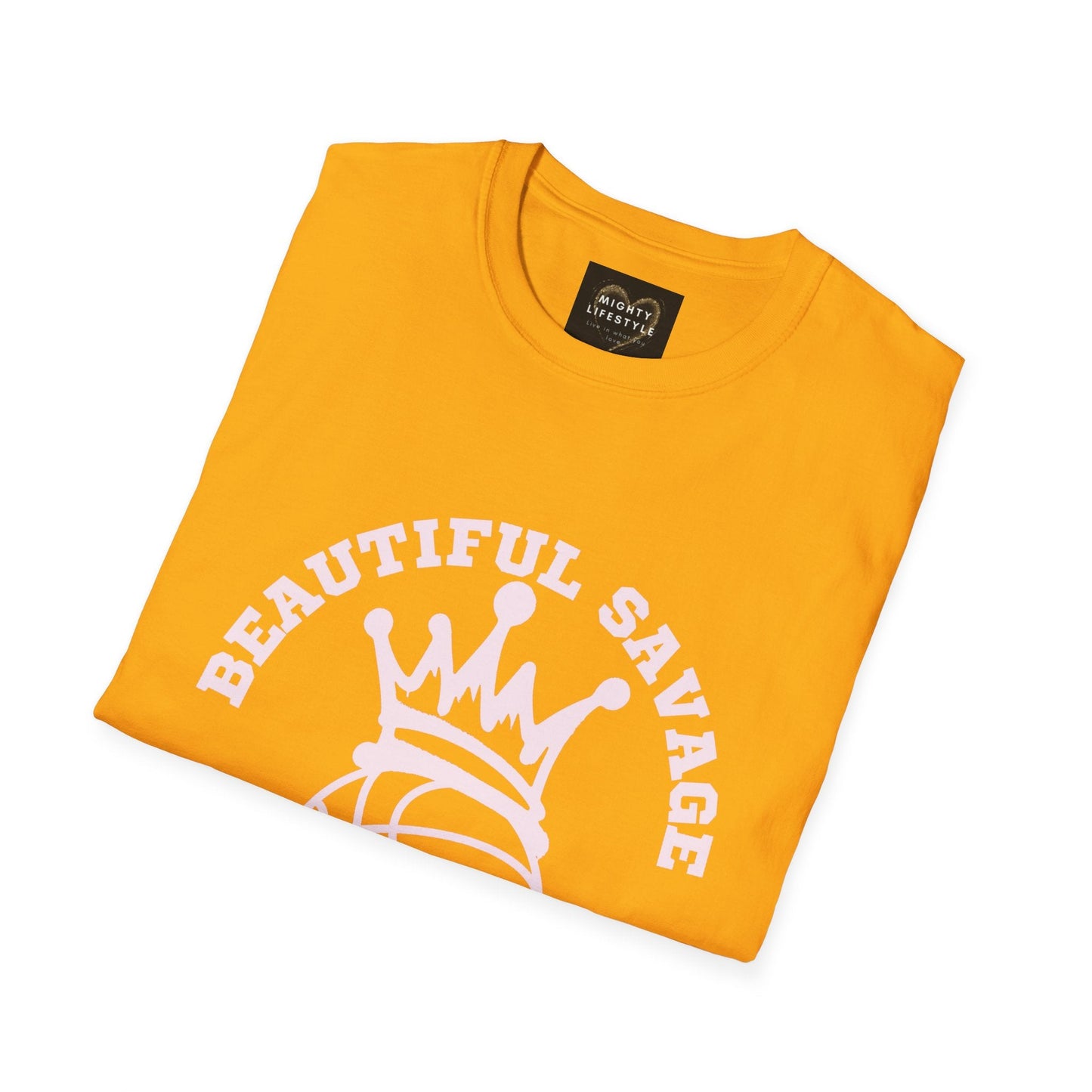 Beautiful Savage | Travel Basketball| AAU Basketball | Basketball Shirt |Basketball Mom| Basketball Dad | Unisex Basketball Shirt | Sports Shirt | Baller Shirt | Mighty Lifestyle | Softstyle T-Shirt - Mighty Lifestyle