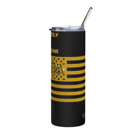 Black and Gold Stainless steel tumbler - Mighty Lifestyle