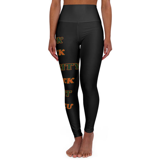 Black Leggings FAMU, Black Excellence, FL A&M University, HBCU, Homecoming, Classic Sports, Grad, Greek, High Waisted Yoga Leggings - Mighty Lifestyle