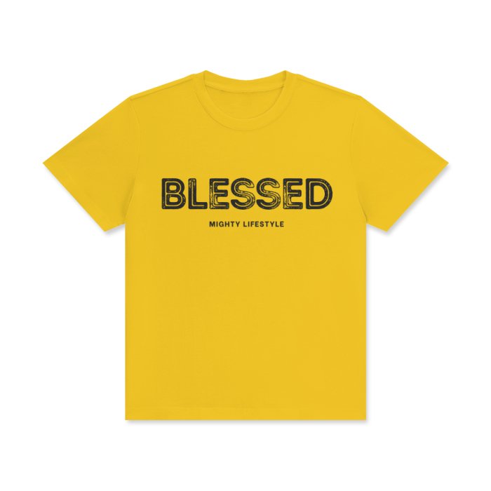 Blessed Shirt | Casual Comfort Statement Shirt by Mighty Lifestyle Unisex Classic Crew Neck Cotton T-Shirt - Mighty Lifestyle