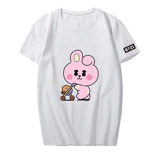 Bulletproof Youth League | Easter Shirt | Q Version Cartoon Animation Around Short - Sleeved T-Shirt Men And Women Tops Summer Clothes - Mighty Lifestyle