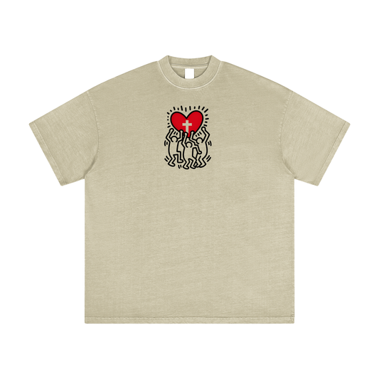 Hearts Above Inspired by Artistry of RH Snow Washed T-Shirt