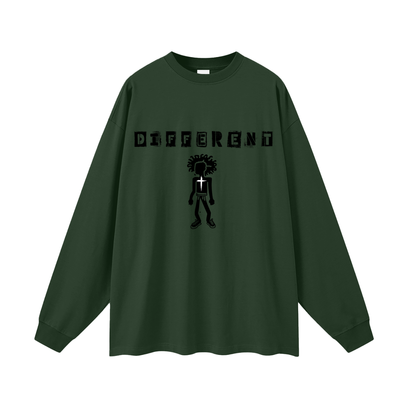 DIFFERENT Graphic Long Sleeve Shirt – Afro Urban Faith Based Streetwear Unisex Tee | Oversized Artsy Cotton Top | Black Art Fashion Shirt
Different Cross Man Oversized Unisex Long Sleeve T-Shirt Faith Based Motivational Shirt Christian Shirt Yeshua Jesus