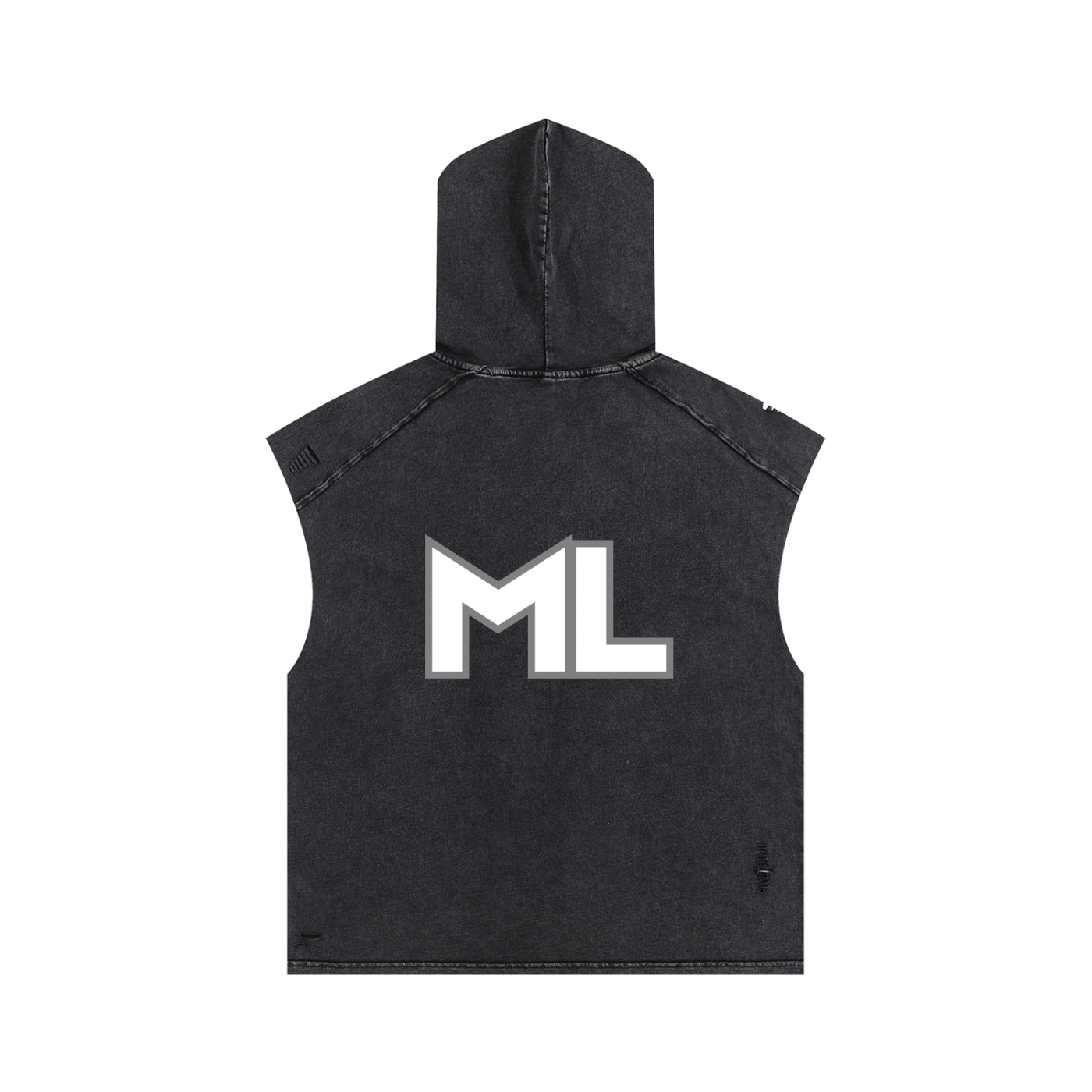 ML “For His Glory” Snow Washed Boxy Hooded Tank Top – Unisex Faith-Based Sleeveless Streetwear for Fall, Spring & Summer Christian Apparel