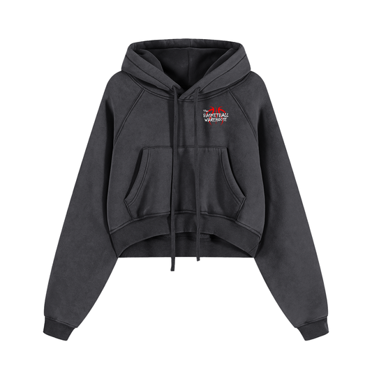 BW Snow Washed Cropped Hoodie