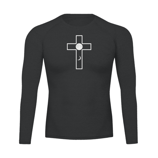 Cross Moon Phase Faith Based Long Sleeve Performance T-shirt | Christian hoops shirts, Christian basketball shirts, Christian gym shirts, faith based workout tees, Christian sports shirts, basketball for Christ shirts, gym wear with scripture, Christian