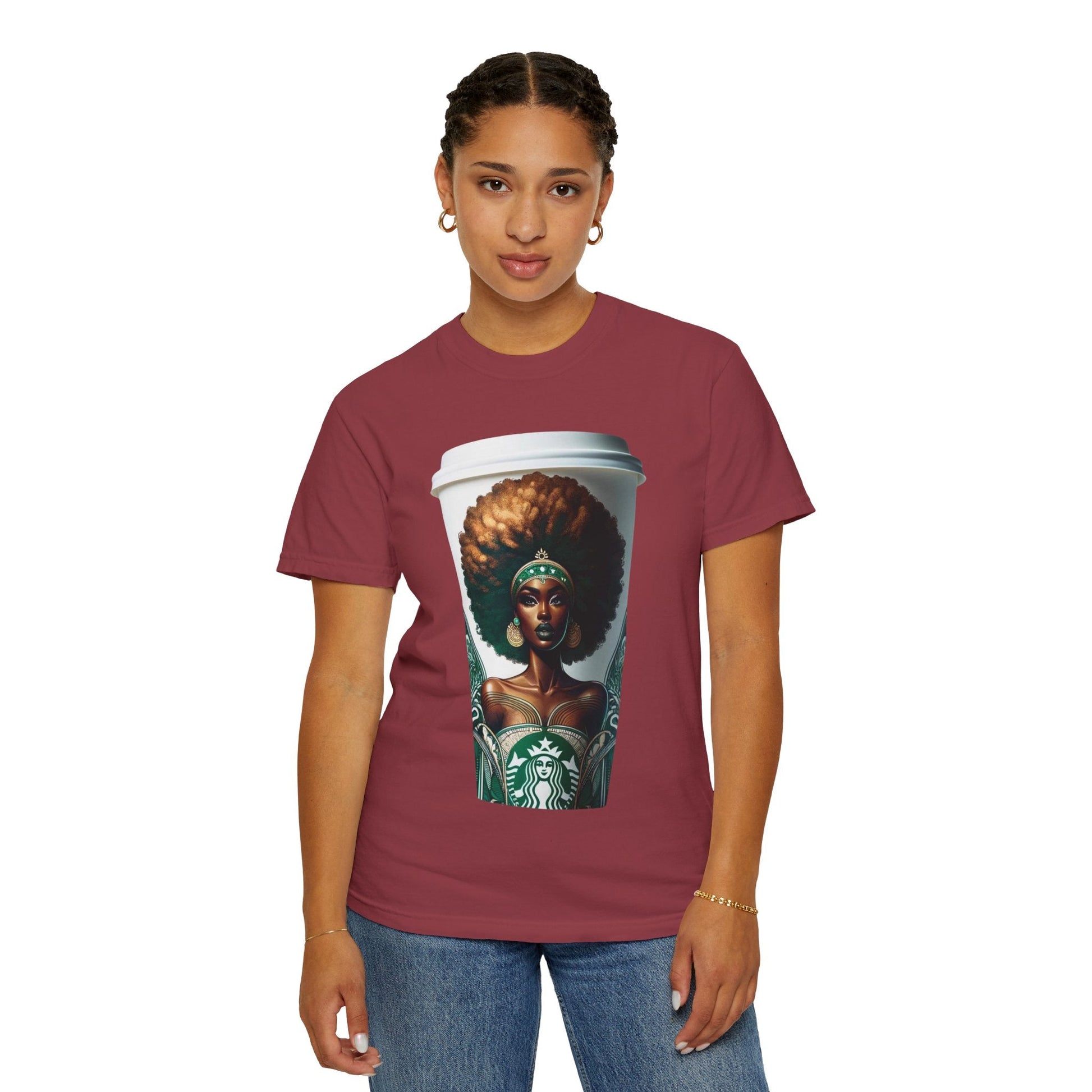 Coffee Dreams, Skin Gleams Unisex Garment - Dyed T-shirt | BIPOC Shirt - Mighty Lifestyle