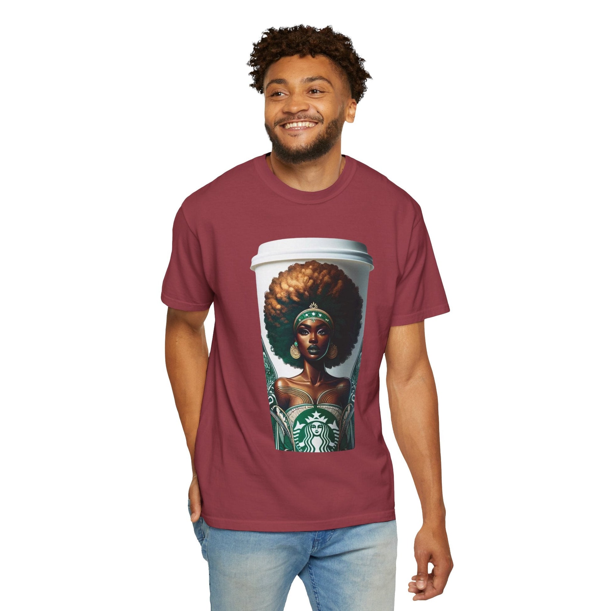 Coffee Dreams, Skin Gleams Unisex Garment - Dyed T-shirt | BIPOC Shirt - Mighty Lifestyle