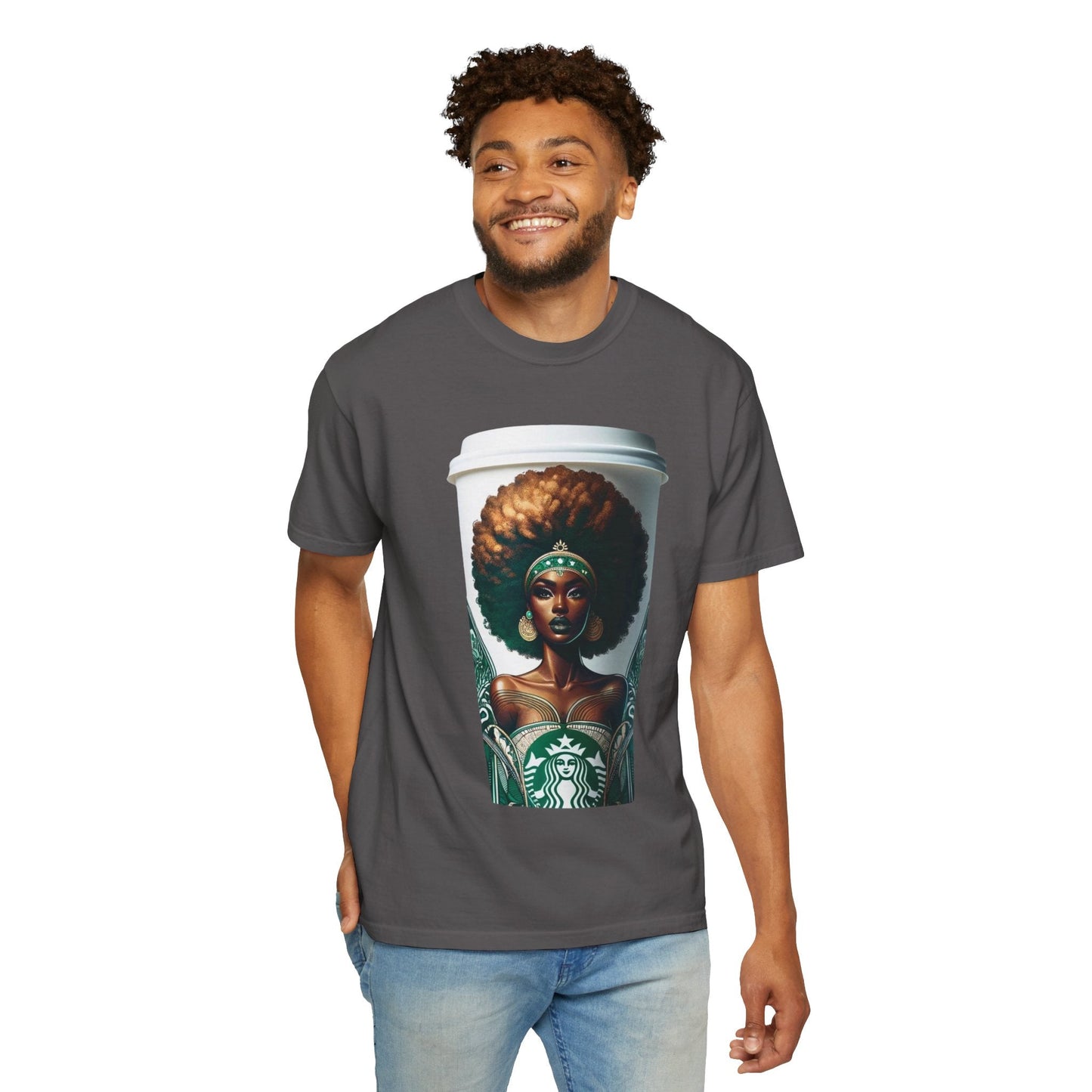 Coffee Dreams, Skin Gleams Unisex Garment - Dyed T-shirt | BIPOC Shirt - Mighty Lifestyle