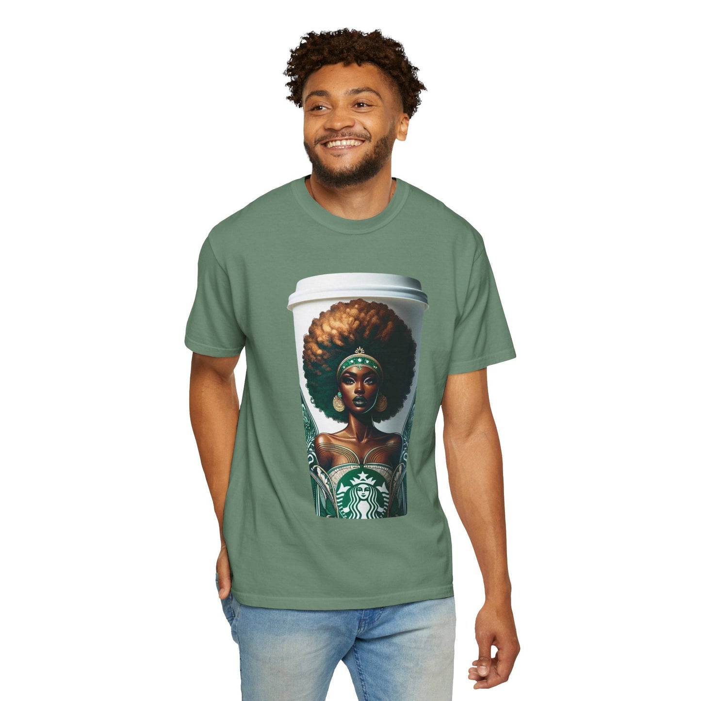 Coffee Dreams, Skin Gleams Unisex Garment - Dyed T-shirt | BIPOC Shirt - Mighty Lifestyle