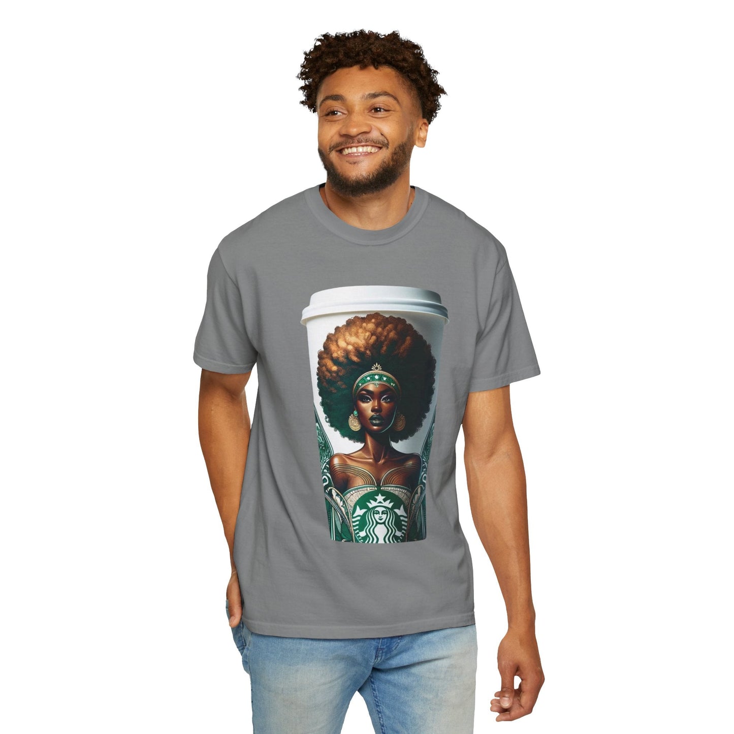 Coffee Dreams, Skin Gleams Unisex Garment - Dyed T-shirt | BIPOC Shirt - Mighty Lifestyle