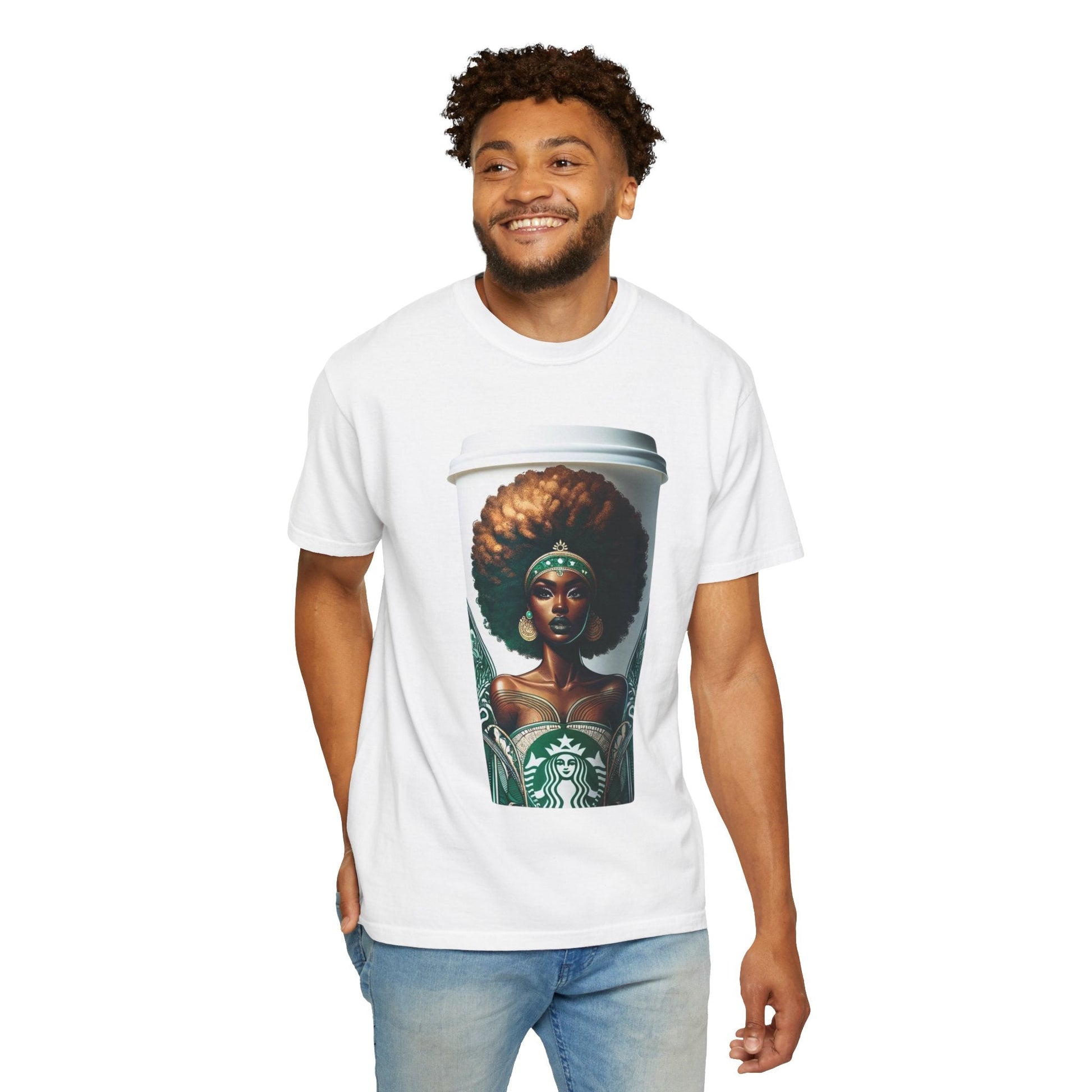 Coffee Dreams, Skin Gleams Unisex Garment - Dyed T-shirt | BIPOC Shirt - Mighty Lifestyle