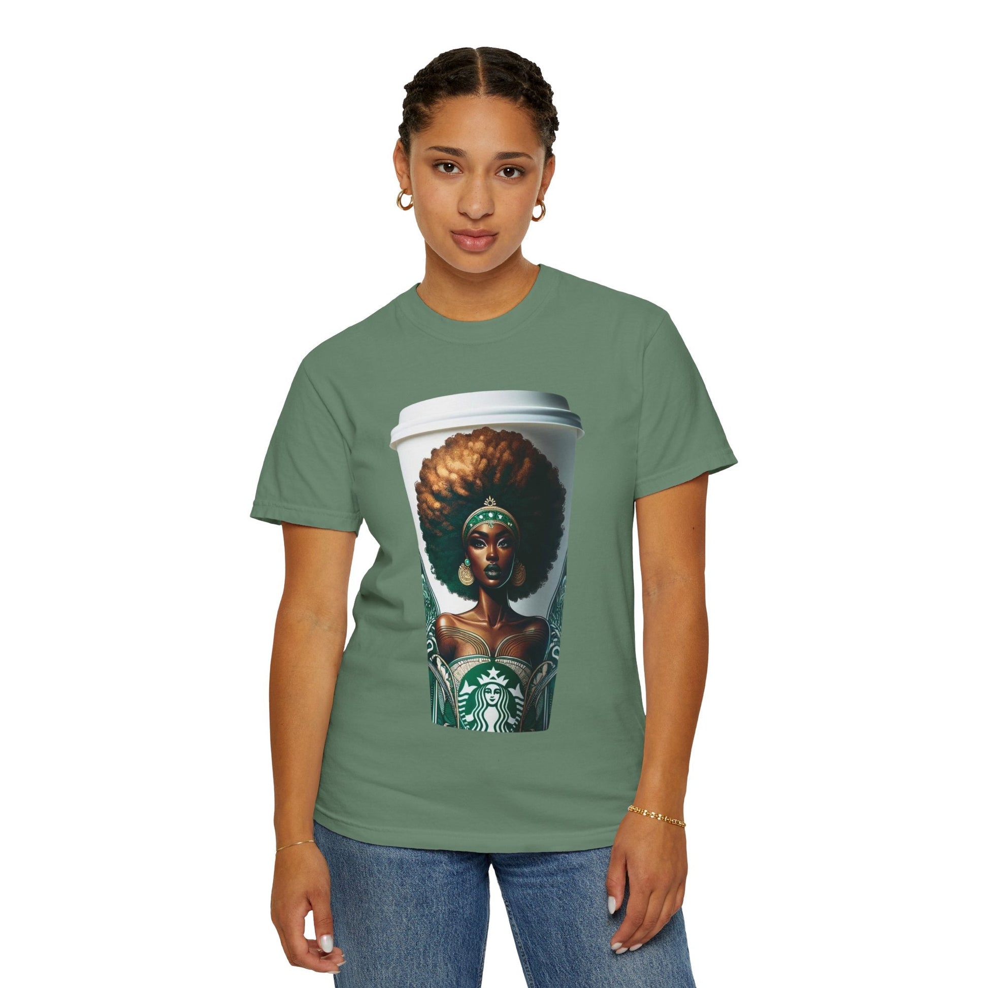 Coffee Dreams, Skin Gleams Unisex Garment - Dyed T-shirt | BIPOC Shirt - Mighty Lifestyle