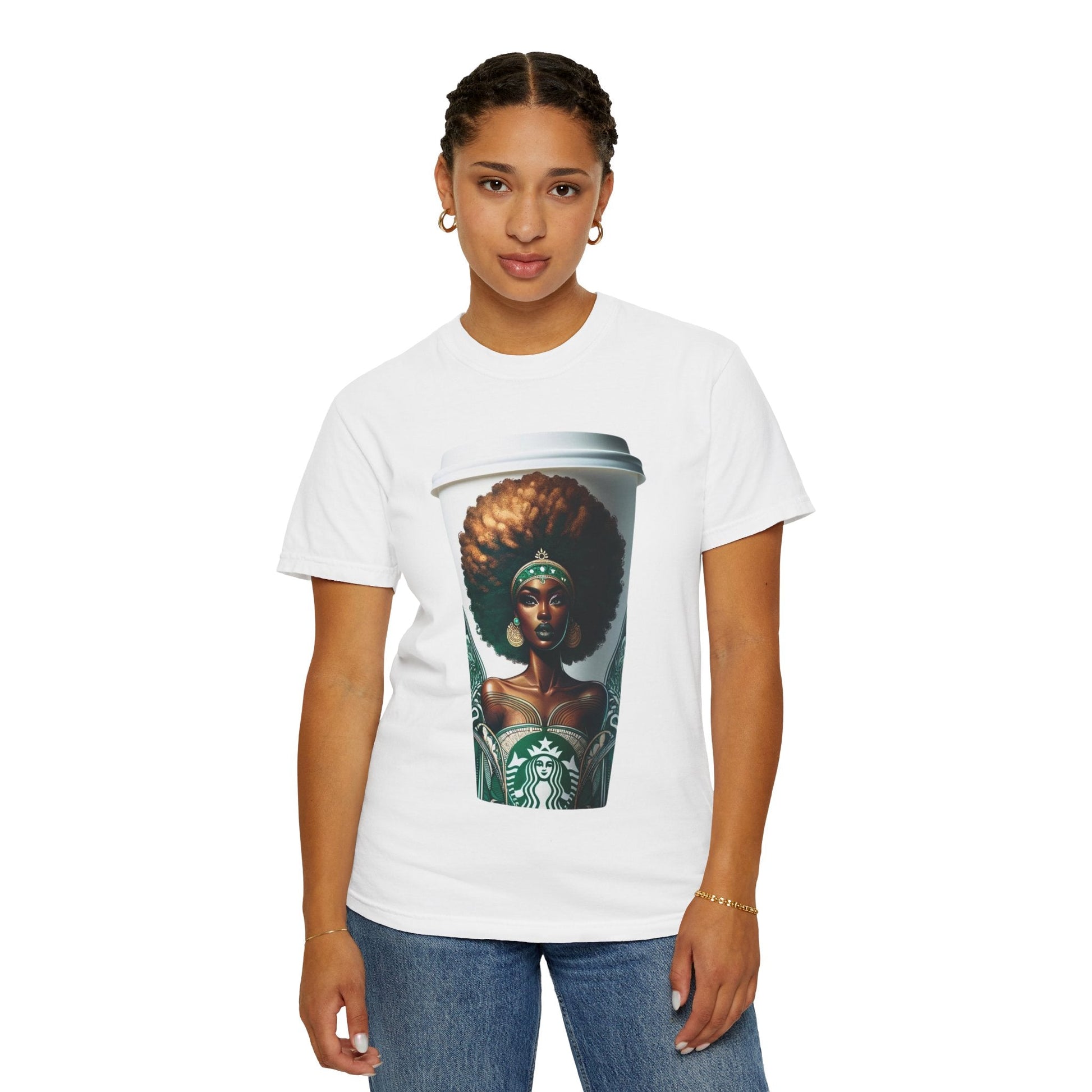 Coffee Dreams, Skin Gleams Unisex Garment - Dyed T-shirt | BIPOC Shirt - Mighty Lifestyle