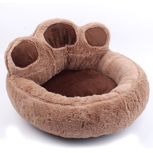 Cozy Soft Pet Bed, Dog House Cat House Pet Supplies Autumn and Winter Warm and Comfortable Bear Paw Pet House Dog Mat - Mighty Lifestyle