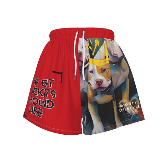 DAWG Shorts RED BASKETBALL SHORTS Sports Shorts Women's Sports Shorts - Mighty Lifestyle